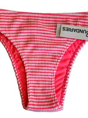 No Boundaries Cheeky High Leg Swimsuit Bottoms - Coral Flame - Size XL (16-18)